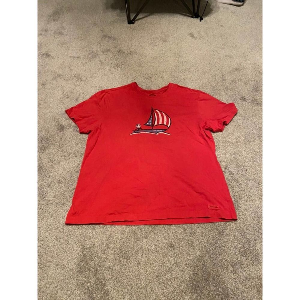 Life is good mens XL red